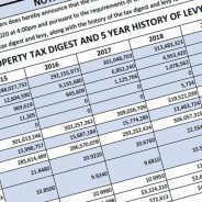 CURRENT 2021 PROPERTY TAX DIGEST AND 5 YEAR HISTORY OF LEVY